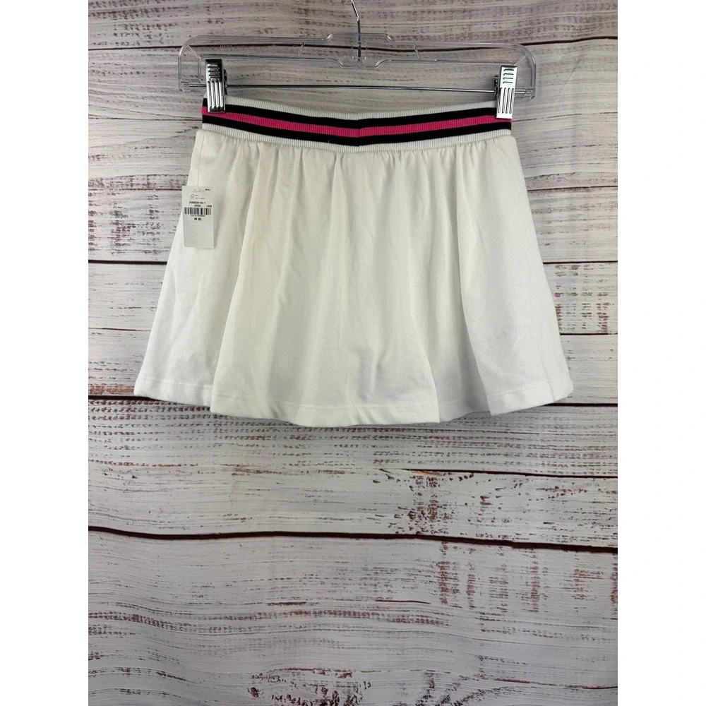 Old Navy Girls White Skort Pink Navy Striped Waistband Size M 8 NWT skirt